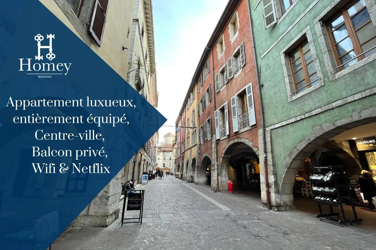 Apartment Homey Earl - Hypercentre - Proche Gare - Sauna Privatif - Balcon Prive - Wifi Gratuit Annecy
